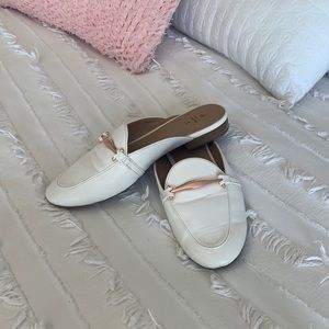 White Call It Spring Loafer Slides Mules